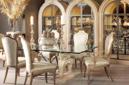 This exquisite Neo-Classical Dining room is perfect for entertaining!